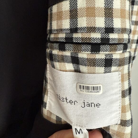 Sister Jane Blazer Anthropologie Fringe Double Breasted Jacket Size M - Picture 7 of 11